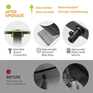 <span class=keywords><strong>Support</strong></span> <span class=keywords><strong>mural</strong></span> double niveau en acier inoxydable pour accessoires de cuisine, idéal pour le rangement et l'organisation - Product Image 2
