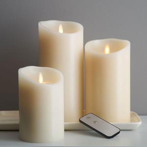 Ensemble de 3 bougies LED sans <span class=keywords><strong>flamme</strong></span> à piles avec effet de <span class=keywords><strong>flamme</strong></span> <span class=keywords><strong>vacillante</strong></span> - Product Image 1