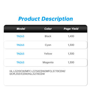Para el cartucho de tóner láser compatible de <span class=keywords><strong>Brother</strong></span> TN267 TN263 Cartucho de tóner de <span class=keywords><strong>color</strong></span> para el 2. 0 2. 2. 2 - Product Image 3