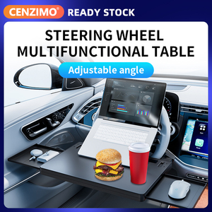 Universal Steering Wheel Tray <b>Foldable</b> <b>Desk</b> for Laptop Food Cup Holder for Drivers Road Trips Portable Car Food Tray - Product Image 2