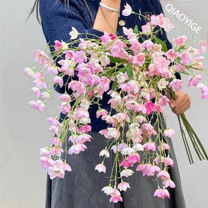 Di alta qualità fiori finti Bellflower di seta fiori Convallaria fiori di seta <span class=keywords><strong>bianca</strong></span> Bellflowers per la decorazione domestica - Product Image 2