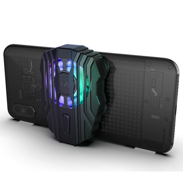 Manufacturer Built in Battery Wireless Coloful LED Light  Mobile Phone Gaming Cooler with Suction Bracket