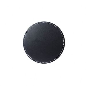 Hot Sale Genuine Leather Promotional Round Shape Tabletop Protection Drinks Whiskey Coffee Cup <b>Coasters</b> for Housewarming Gifts - Product Image 5