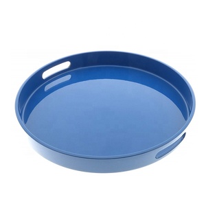 Bán buôn tùy chỉnh đầy màu sắc melamine nhựa thực phẩm phục vụ khay Vòng với tay cầm - Product Image 5