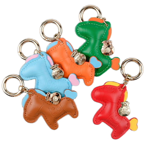 Llavero de Cuero Vacuno con Colgante de Pony, Moderno y Ligero, de Metal Resistente para Coche y Bolso, Bonito - Product Image 2