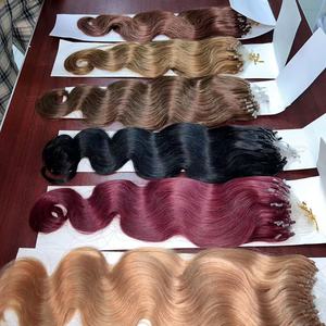 Gros russe kératine <span class=keywords><strong>u</strong></span> pointe cheveux humains vierge brute Remy Itip microlink Extensions de cheveux - Product Image 5