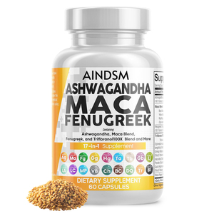 Capsules de Fenugrec, Maca et Ashwagandha sur Mesure – Capsules de Graines de Fenugrec pour le Soutien Immunitaire – Extrait de Graines de Fenugrec en Capsules - Product Image 1