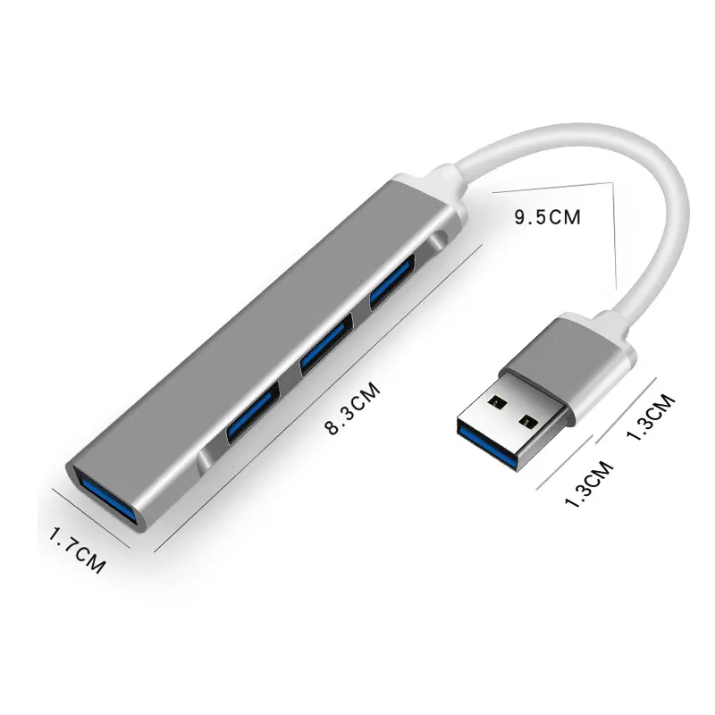 Alüminyum alaşım 4 In 1 küçük USB C HUB 3.0 tip C 3.1 4 Port çoklu Splitter adaptörü OTG lenovo Xiaomi Macbook
