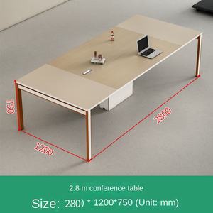 QianYang QYZ-25 - Juego de Mesa y Sillas de Conferencia Modernas y Sencillas de 2.8 m de Largo para Uso en Oficina - Product Image 5