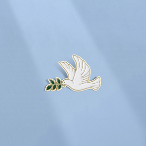 Colombe de la paix branche d'olivier émail broche Animal <span class=keywords><strong>Pigeon</strong></span> monde paix thème métal broche revers Badge bijoux décoration cadeau pour les amis - Product Image 2