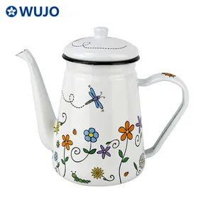 High Quality Cast Iron Enamel Coated Coffee Tea Pot Enamel Tea Pot Kettle Sets for Kids