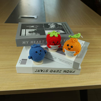 Schattige Handgehaakte Fruit Zacht Garen Creaties Vrolijke Berichten Benadrukken Het Verlichten Van Snuisterijen Cadeau Ornament Voor Elke Gelegenheid