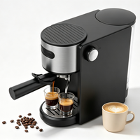 Machine à café expresso 20 bars pour usage domestique, cafetière à capsules avec mousseur à lait, réservoir d'eau amovible de 1,1 L pour cappuccino, latte