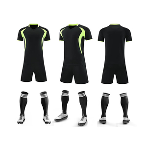 Divisa da <span class=keywords><strong>Calcio</strong></span> Unisex in Poliestere 100% Traspirante e Morbido, Bianco e Nero, Manica Corta, Servizio OEM all'Ingrosso - Product Image 3