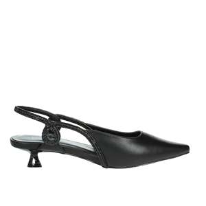 Braccialini Women's Slingback <b>Pump</b> <b>Black</b> Pointed Toe Low Heel - Product Image 4