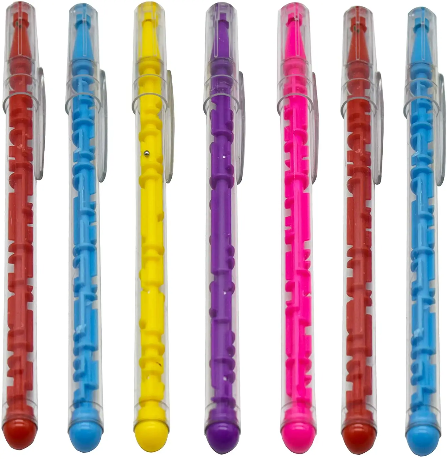 Bulmaca şekli tükenmez kalem yenilik kalemler top labirent içinde Fidget oyuncak stres giderici mavi mürekkep tasarım yetişkinler çocuklar için öğrenci