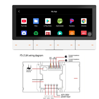 Système de sonnette vidéo intelligente Tuya Zigbee Gateway WiFi avec écran tactile central mural de 6 pouces, sonnette intelligente F5