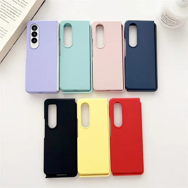 Original Liquid Silicone Plain Phone Case for Samsung Galaxy Z Fold 4 Solid Color Skin Feel Shockproof Soft Cover for Z Fold 3 2