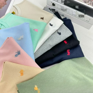 T-shirt court ample à manches courtes 100 % coton personnalisé pour homme, vente en gros, logo brodé, motif uni, tissu tricoté 180 grammes, vierge - Product Image 6