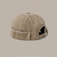 Gorra de algodón vintage lavado con logo OEM personalizado, estilo Duke, unisex, gorro redondo con calavera, gorro de hip hop urbano a la moda para hombres y mujeres, de fábrica.
