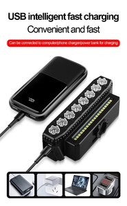 HSD J1018 Nouveau phare de vélo VTT à LED rechargeable par USB, lampe de <span class=keywords><strong>cyclisme</strong></span> étanche avec <span class=keywords><strong>klaxon</strong></span> intégré - Product Image 3