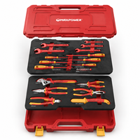 Kit d'outils de réparation manuel en acier au chrome-vanadium certifié VDE de qualité industrielle, avec mallette rigide, OEM/ODM, HUYSN HX-V35 1000V