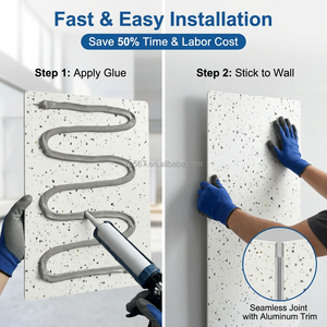 Pannello <span class=keywords><strong>in</strong></span> PVC Effetto Marmo Lucido con Rivestimento UV 1220x2440mm per Decorazione Pareti Interne - Pannello Murale Ignifugo B1 e Impermeabile - Product Image 4