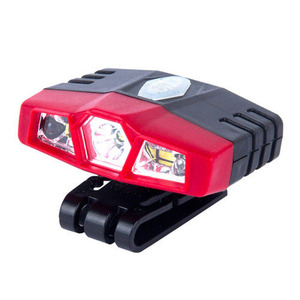 Lampe frontale intelligente à capteur 1811, rechargeable, LED, pour la pêche, double lampe à clipser avec contrôle gestuel - Product Image 1