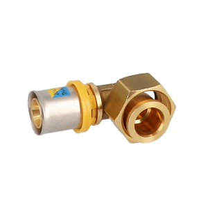 Raccordo angolare girevole con sede piatta e sigillo a pressione multistrato 3/4 x 20 per tubi in rame - Product Image 1