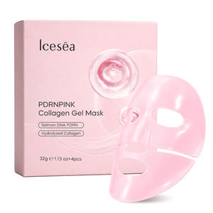 Mascarilla Facial de Colágeno Rosa PDRN con ADN de Salmón, Antienvejecimiento e Hidratante, Marca Privada OEM, Logotipo Personalizado, Fábrica de Cuidado Facial - Product Image 1