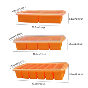 Plusieurs tailles, design robuste, réutilisable, conteneurs de stockage réfrigérés, moule à glaçons en silicone alimentaire, cub - Product Image 2