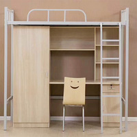 Lit simple en fer au design moderne pour dortoir, idéal pour étudiants et appartements