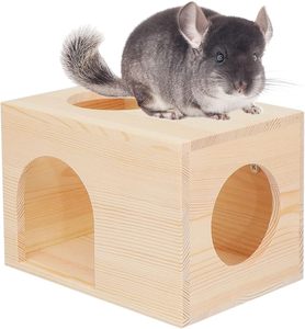 Nichoir en bois massif pour chinchilla, abri naturel en bois pour petits animaux, pour chinchilla, écureuil, et sugar gliders - Product Image 3