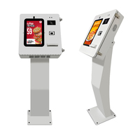Machine de commande tactile sur pied pour extérieur de 15,6 pouces avec écran K Base, caméra, microphone, kiosque en libre-service pour restaurant