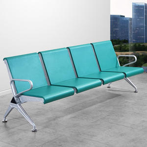 Chaise d'attente en cuir PU et acier, 1, 2, 3, 4, 5 places, vente directe usine Foshan, pour aéroport, hôpital, banque, clinique, bureau, usage médical - Product Image 1