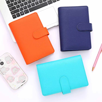 Best-seller : Agenda en cuir A6 avec 31 couleurs de galets, fermeture à pression dorée, 6 anneaux, feuilles mobiles, cadeau de Noël/promotionnel