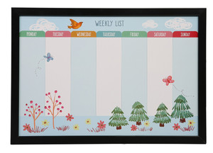 Tableau blanc magnétique effaçable à sec, planificateur <span class=keywords><strong>hebdomadaire</strong></span> et mensuel avec affichage de mémos - Product Image 2