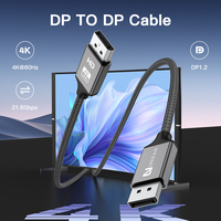 Yüksek performanslı DP 1.2 sürüm DisplayPort kablosu UHD 4K dayanıklı Metal kasa erkek bilgisayar ve PC kullanımı için