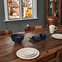 Nouveau restaurant japonais mélamine incassable noir ensemble de vaisselle en mélamine