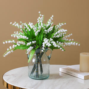 Lys artificiels en caoutchouc souple, fausses <span class=keywords><strong>fleurs</strong></span> pour bouquet de mariage, décoration intérieure, fausse verdure en gros - Product Image 3
