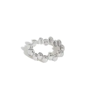 925 Sterling Silver Oval Stacking Ring Eternity Band Women's Stackable high polished Rings