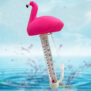 Animaux Flottant piscine et <span class=keywords><strong>spa</strong></span> Rouge <span class=keywords><strong>Flamants</strong></span> <span class=keywords><strong>Roses</strong></span> En Plastique Piscine Thermomètres - Product Image 5