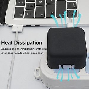 Étui de protection pour <span class=keywords><strong>chargeur</strong></span> à double port USB-C 35W pour MacBook Air 13.6 15 pouces 2023-2024 M3 M2 Chip Power Adapter Sleeve Cover Soft - Product Image 5