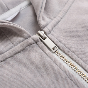 Heavyweight Crop Streetwear 400 GSM Dropped Shoulders OEM Custom Casual High Street Double Zipper Pulls Women's <b>Hoodie</b> - Product Image 2