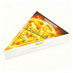 Caja de Papel para <span class=keywords><strong>Pizza</strong></span> Triangular Mini Personalizada de Alta Calidad, Caja de Cartón Individual con Impresión Personalizada, Papel Recubierto para Envasado de Alimentos - Product Image 1