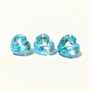 3mm corte de corazón calidad fina cielo azul natural Topacio piedra preciosa IGI certificado precio de fábrica al por mayor para anillos - Product Image 1