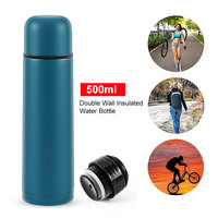 Bouteille d'eau chaude et froide écologique en gros de 1 L, thermos à sublimation Mega Matea, gourde sous vide avec tasse