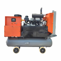 Compresseur d'air à vis portable diesel refroidi par air YiBang 41 kW 5 m³/min 7 bars 380 V 50 Hz 2400 tr/min pour la construction