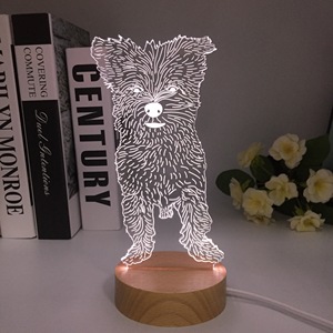 Veilleuse à LED 3D animale Lampe de table en bois <span class=keywords><strong>Manga</strong></span> pour la décoration de la chambre d'enfant Cadeau d'anniversaire Forme rectangulaire Plug-In Dropship Vendeur - Product Image 5