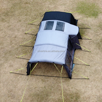 Glamping, camping familial de luxe, tente pneumatique imperméable quatre saisons, abri gonflable, trois chambres et salon